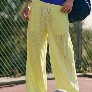FP Movement by Free People Bright Yellow Mesh Joggers
